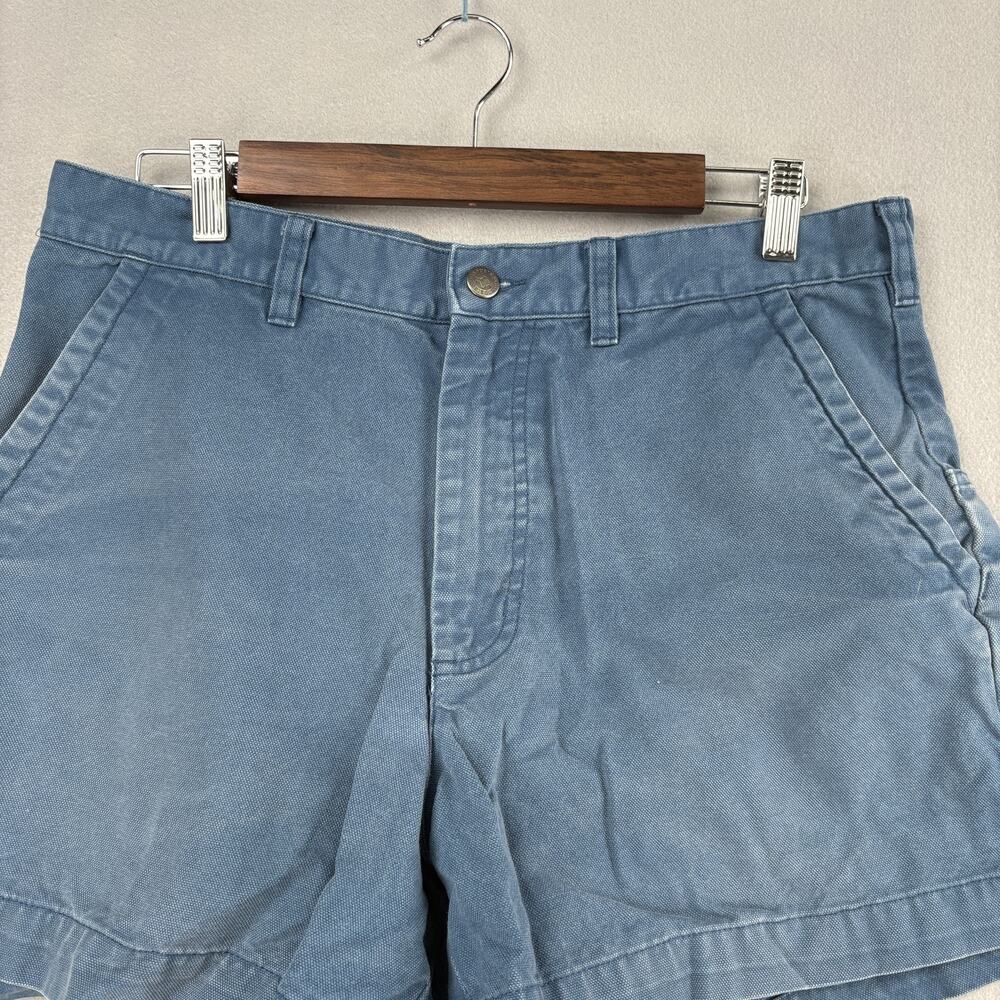 Patagonia Stand Up Shorts Mens 35 Blue Organic Cotton Canvas Chino 4.5" Inseam - Picture 2 of 12